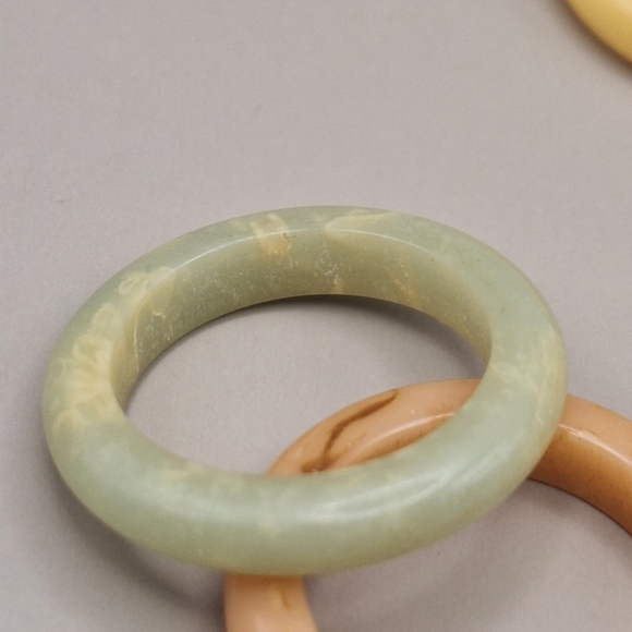 Vintage Avon Color Go Round Interchangeable Lucite Band Ring Full Set –Sz 7- 70s - Picture 4 of 16